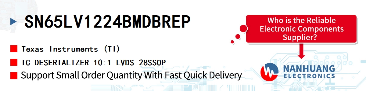 SN65LV1224BMDBREP TI IC DESERIALIZER 10:1 LVDS 28SSOP