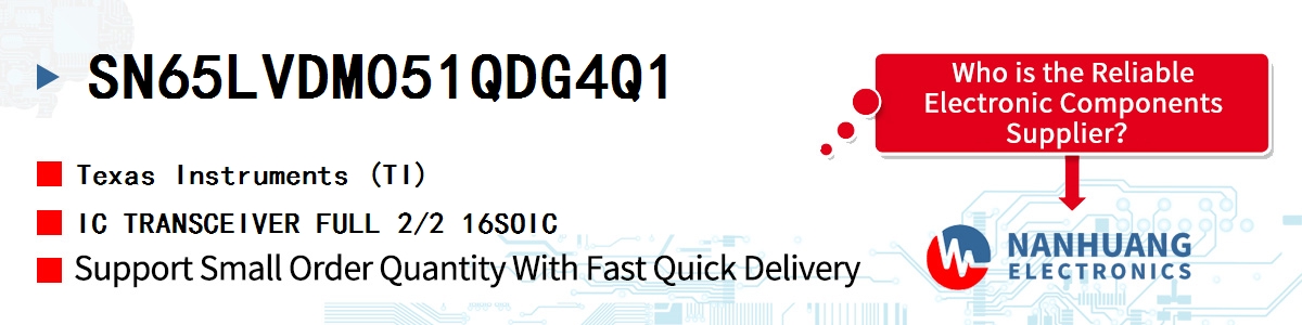 SN65LVDM051QDG4Q1 TI IC TRANSCEIVER FULL 2/2 16SOIC