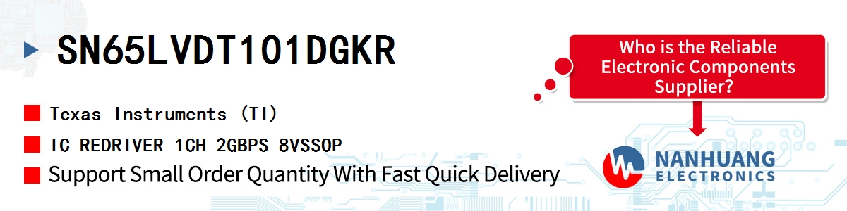 SN65LVDT101DGKR TI IC REDRIVER 1CH 2GBPS 8VSSOP