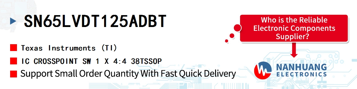 SN65LVDT125ADBT TI IC CROSSPOINT SW 1 X 4:4 38TSSOP