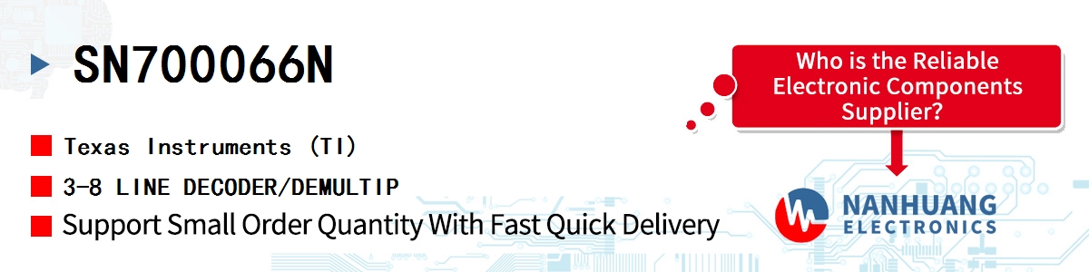 SN700066N TI 3-8 LINE DECODER/DEMULTIP