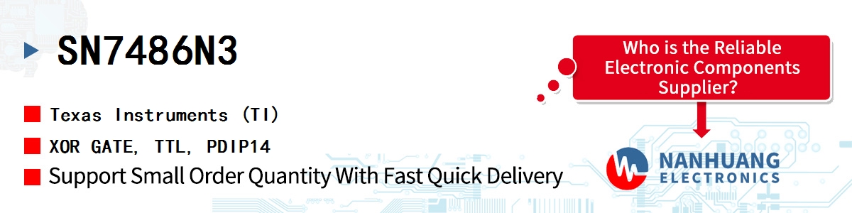 SN7486N3 TI XOR GATE, TTL, PDIP14