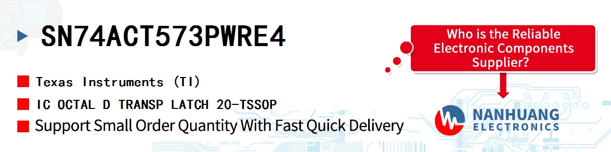 SN74ACT573PWRE4 TI IC OCTAL D TRANSP LATCH 20-TSSOP