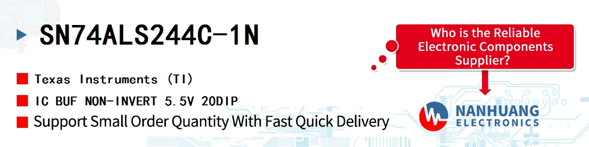 SN74ALS244C-1N TI IC BUF NON-INVERT 5.5V 20DIP