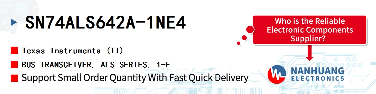 SN74ALS642A-1NE4 TI BUS TRANSCEIVER, ALS SERIES, 1-F