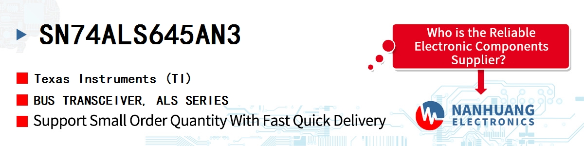 SN74ALS645AN3 TI BUS TRANSCEIVER, ALS SERIES