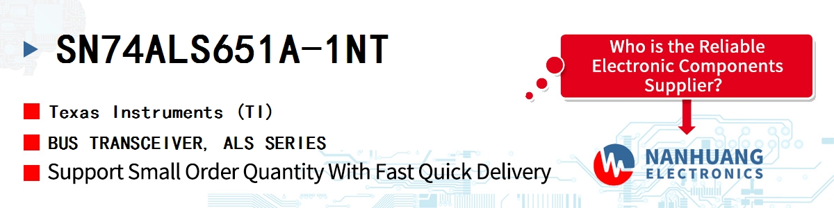 SN74ALS651A-1NT TI BUS TRANSCEIVER, ALS SERIES