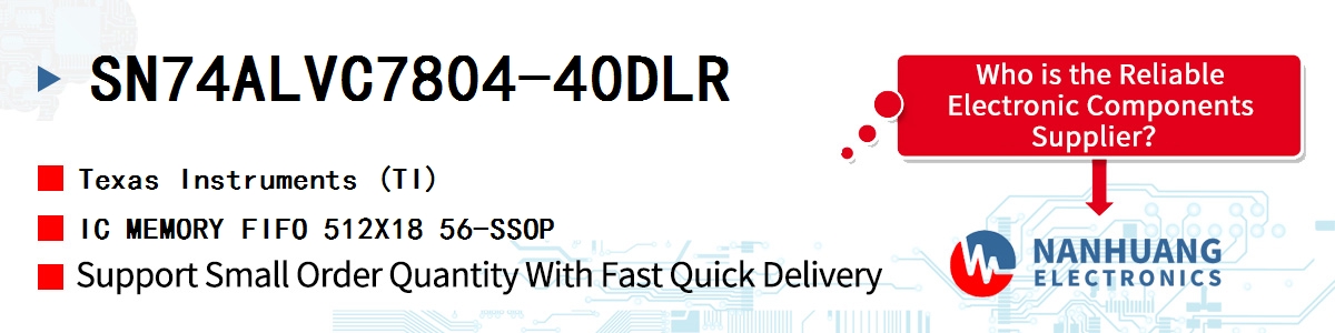 SN74ALVC7804-40DLR TI IC MEMORY FIFO 512X18 56-SSOP