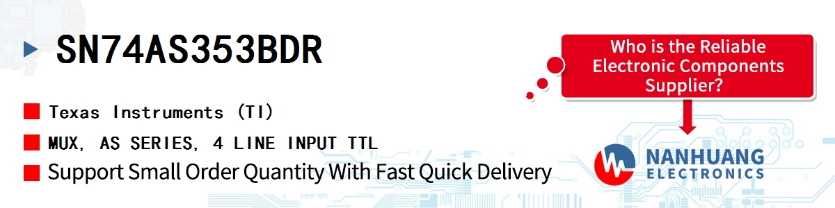 SN74AS353BDR TI MUX, AS SERIES, 4 LINE INPUT TTL