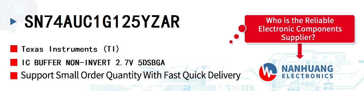 SN74AUC1G125YZAR TI IC BUFFER NON-INVERT 2.7V 5DSBGA