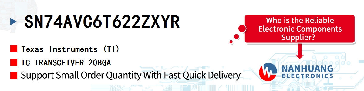 SN74AVC6T622ZXYR TI IC TRANSCEIVER 20BGA