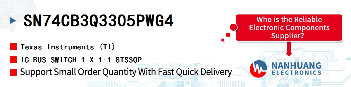 SN74CB3Q3305PWG4 TI IC BUS SWITCH 1 X 1:1 8TSSOP