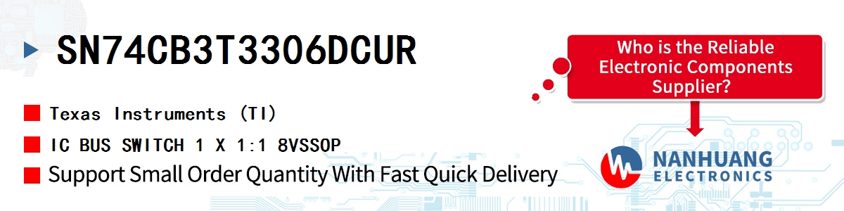 SN74CB3T3306DCUR TI IC BUS SWITCH 1 X 1:1 8VSSOP