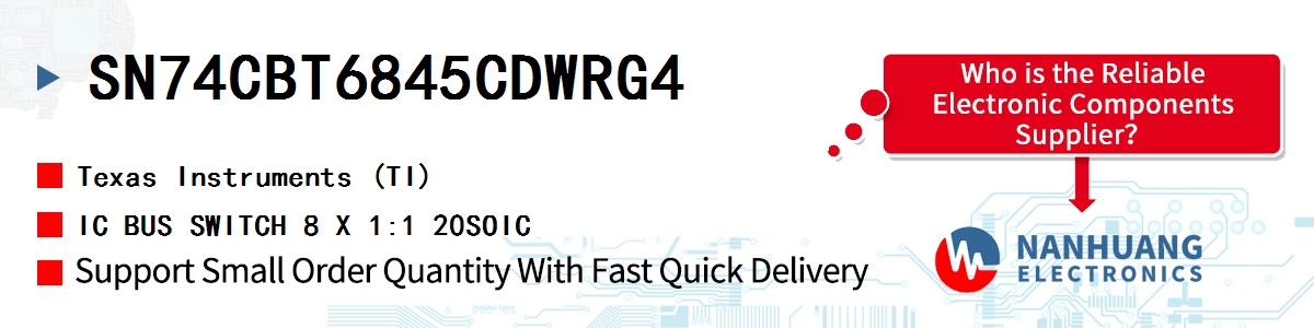 SN74CBT6845CDWRG4 TI IC BUS SWITCH 8 X 1:1 20SOIC