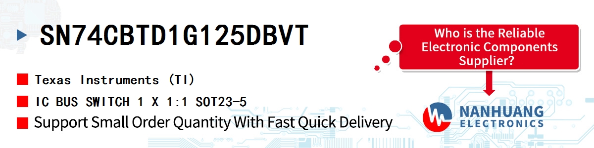 SN74CBTD1G125DBVT TI IC BUS SWITCH 1 X 1:1 SOT23-5