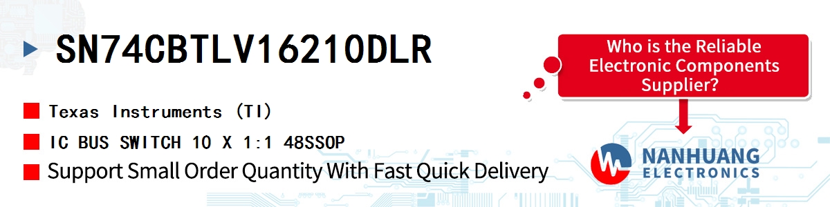SN74CBTLV16210DLR TI IC BUS SWITCH 10 X 1:1 48SSOP