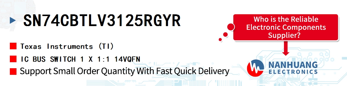 SN74CBTLV3125RGYR TI IC BUS SWITCH 1 X 1:1 14VQFN