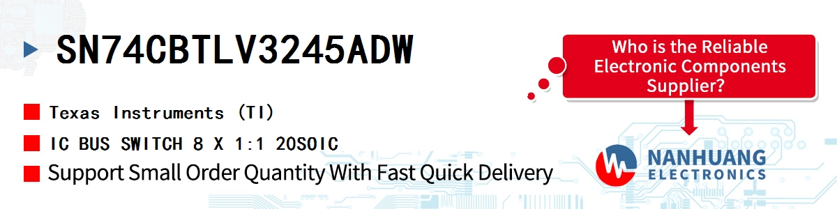SN74CBTLV3245ADW TI IC BUS SWITCH 8 X 1:1 20SOIC