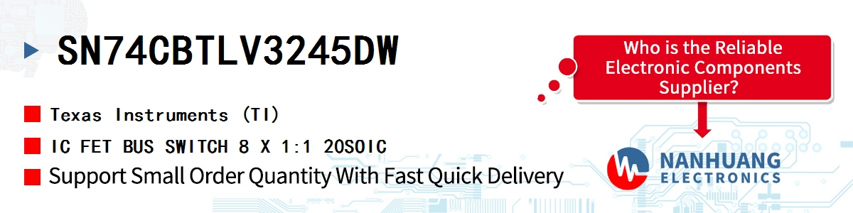 SN74CBTLV3245DW TI IC FET BUS SWITCH 8 X 1:1 20SOIC