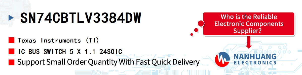 SN74CBTLV3384DW TI IC BUS SWITCH 5 X 1:1 24SOIC