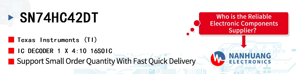 SN74HC42DT TI IC DECODER 1 X 4:10 16SOIC