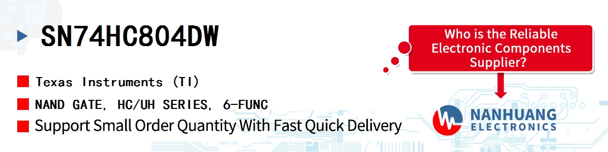 SN74HC804DW TI NAND GATE, HC/UH SERIES, 6-FUNC