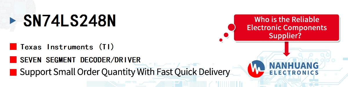 SN74LS248N TI SEVEN SEGMENT DECODER/DRIVER