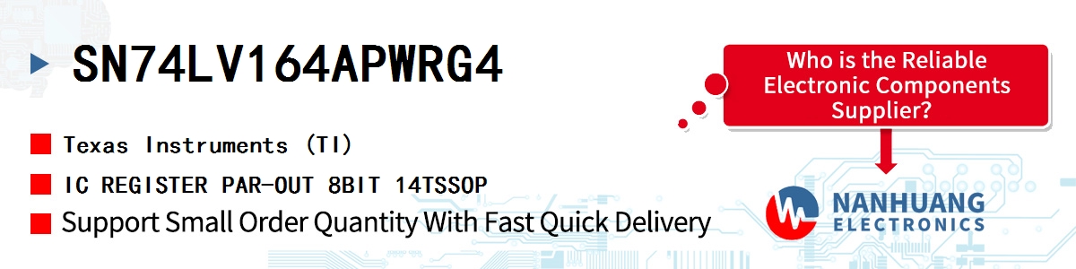 SN74LV164APWRG4 TI IC REGISTER PAR-OUT 8BIT 14TSSOP