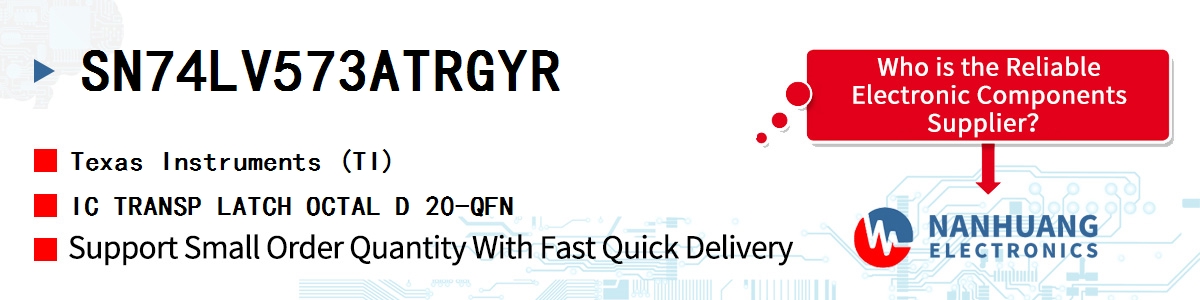 SN74LV573ATRGYR TI IC TRANSP LATCH OCTAL D 20-QFN