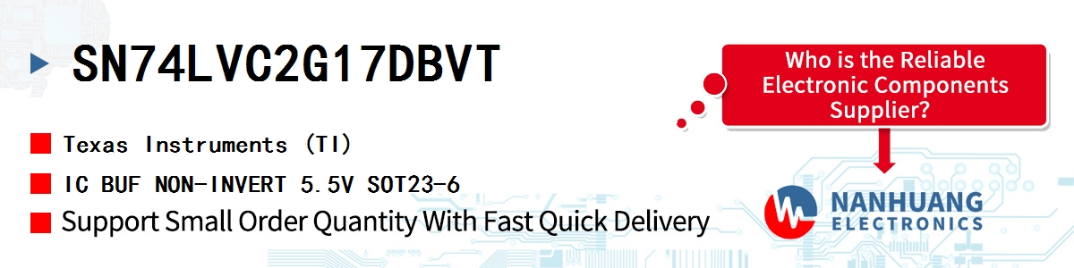 SN74LVC2G17DBVT TI IC BUF NON-INVERT 5.5V SOT23-6