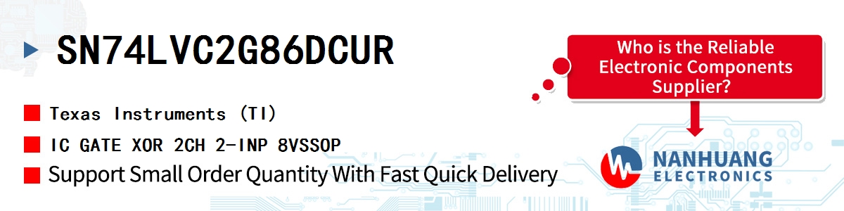 SN74LVC2G86DCUR TI IC GATE XOR 2CH 2-INP 8VSSOP