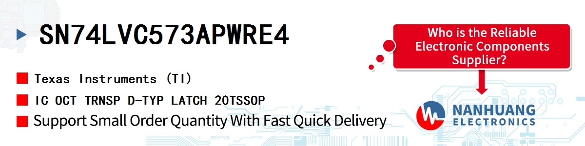 SN74LVC573APWRE4 TI IC OCT TRNSP D-TYP LATCH 20TSSOP