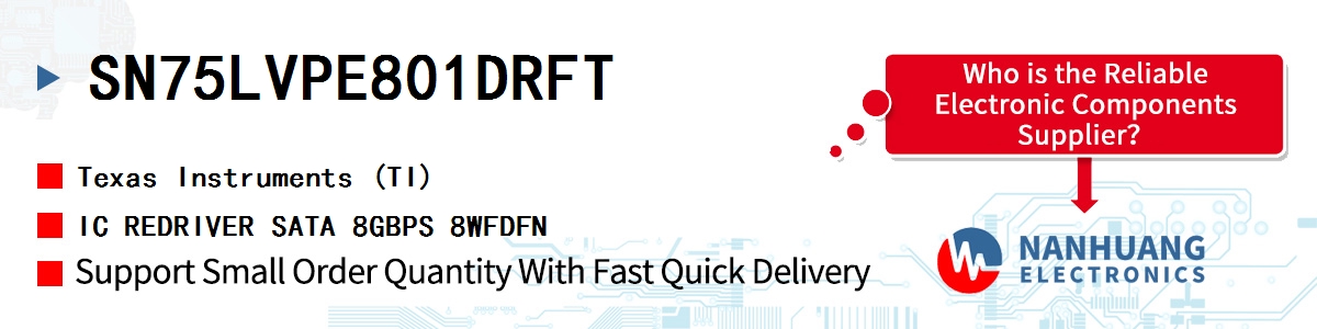 SN75LVPE801DRFT TI IC REDRIVER SATA 8GBPS 8WFDFN