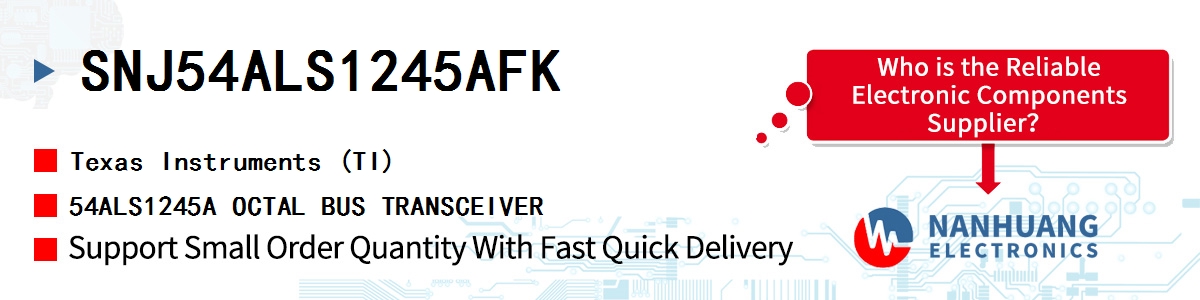 SNJ54ALS1245AFK TI 54ALS1245A OCTAL BUS TRANSCEIVER