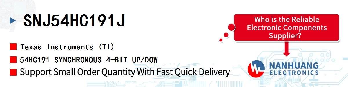 SNJ54HC191J TI 54HC191 SYNCHRONOUS 4-BIT UP/DOW