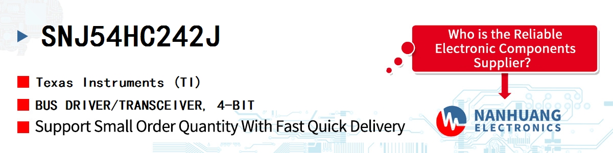 SNJ54HC242J TI BUS DRIVER/TRANSCEIVER, 4-BIT