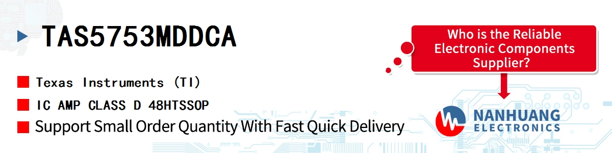 TAS5753MDDCA TI IC AMP CLASS D 48HTSSOP