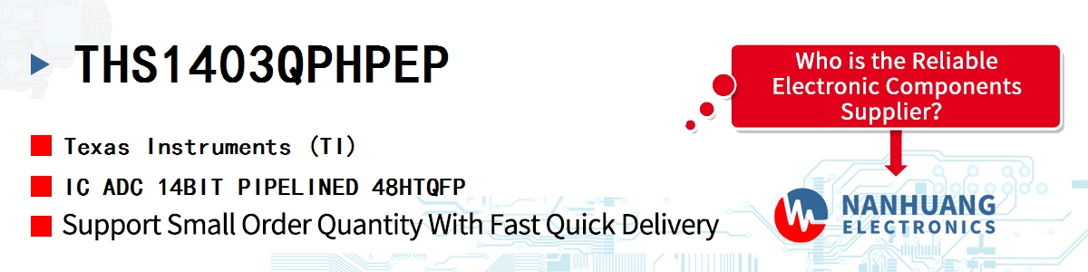 THS1403QPHPEP TI IC ADC 14BIT PIPELINED 48HTQFP