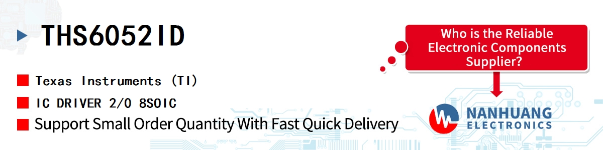 THS6052ID TI IC DRIVER 2/0 8SOIC