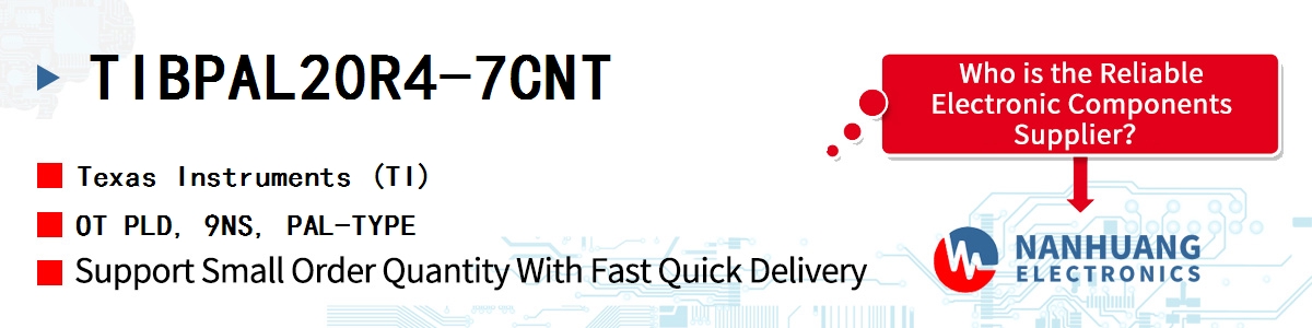 TIBPAL20R4-7CNT TI OT PLD, 9NS, PAL-TYPE