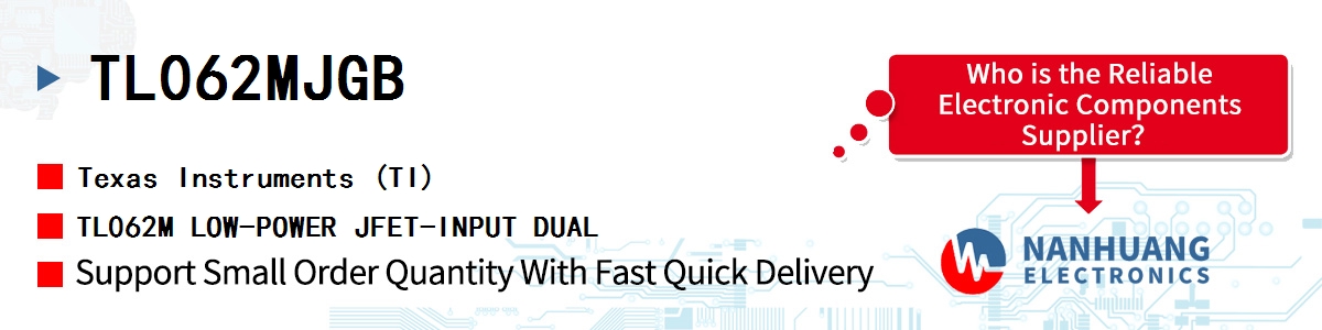 TL062MJGB TI TL062M LOW-POWER JFET-INPUT DUAL