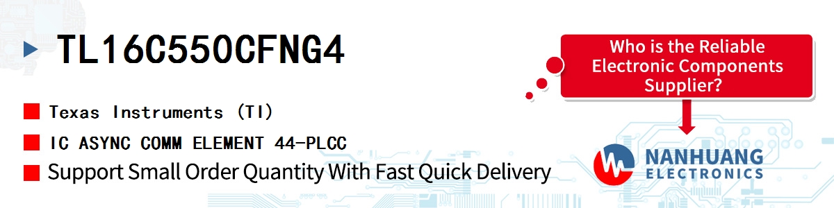 TL16C550CFNG4 TI IC ASYNC COMM ELEMENT 44-PLCC