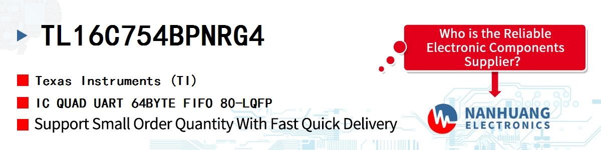 TL16C754BPNRG4 TI IC QUAD UART 64BYTE FIFO 80-LQFP
