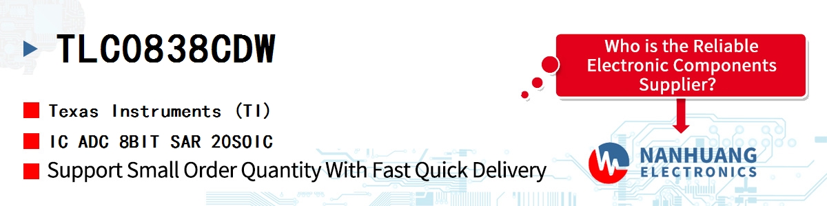 TLC0838CDW TI IC ADC 8BIT SAR 20SOIC