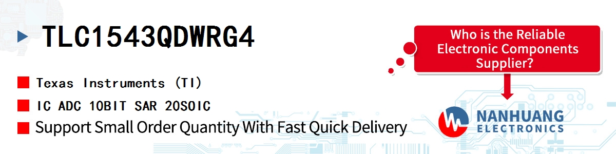 TLC1543QDWRG4 TI IC ADC 10BIT SAR 20SOIC