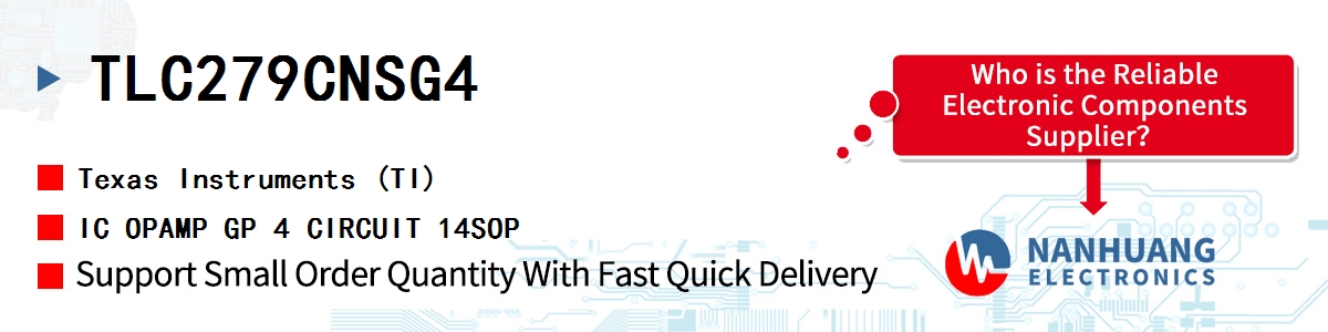 TLC279CNSG4 TI IC OPAMP GP 4 CIRCUIT 14SOP