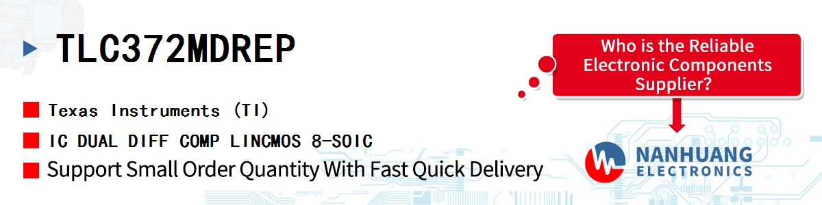 TLC372MDREP TI IC DUAL DIFF COMP LINCMOS 8-SOIC