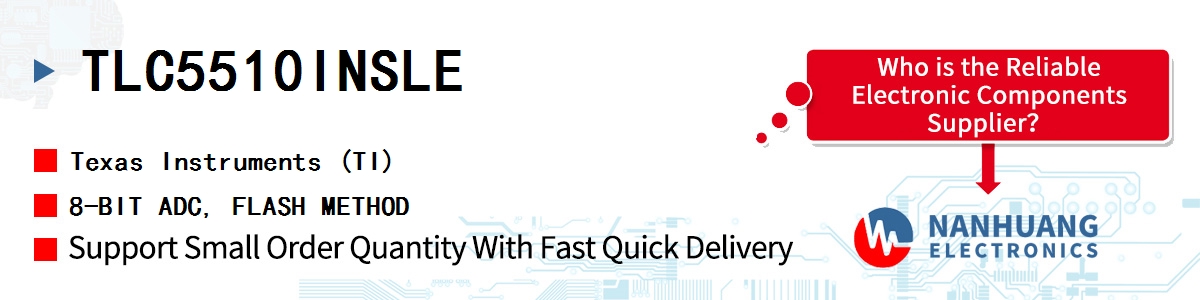 TLC5510INSLE TI 8-BIT ADC, FLASH METHOD