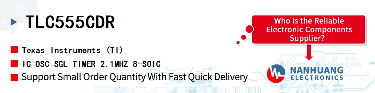 TLC555CDR TI IC OSC SGL TIMER 2.1MHZ 8-SOIC