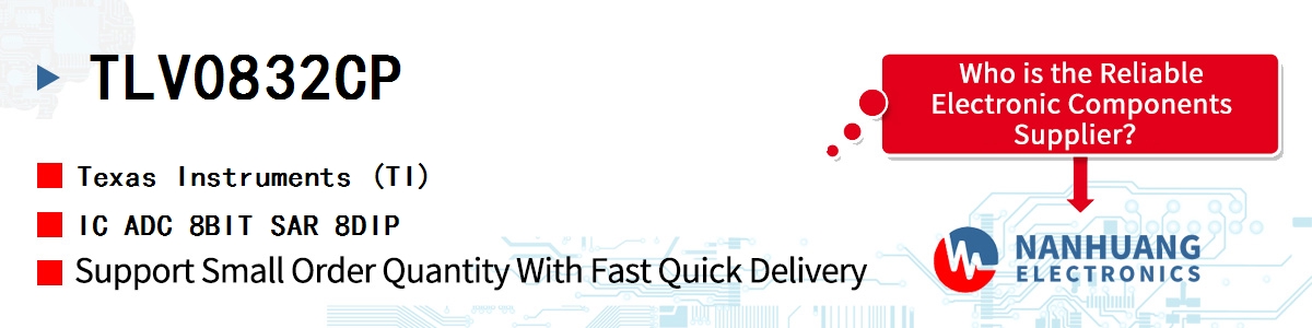 TLV0832CP TI IC ADC 8BIT SAR 8DIP